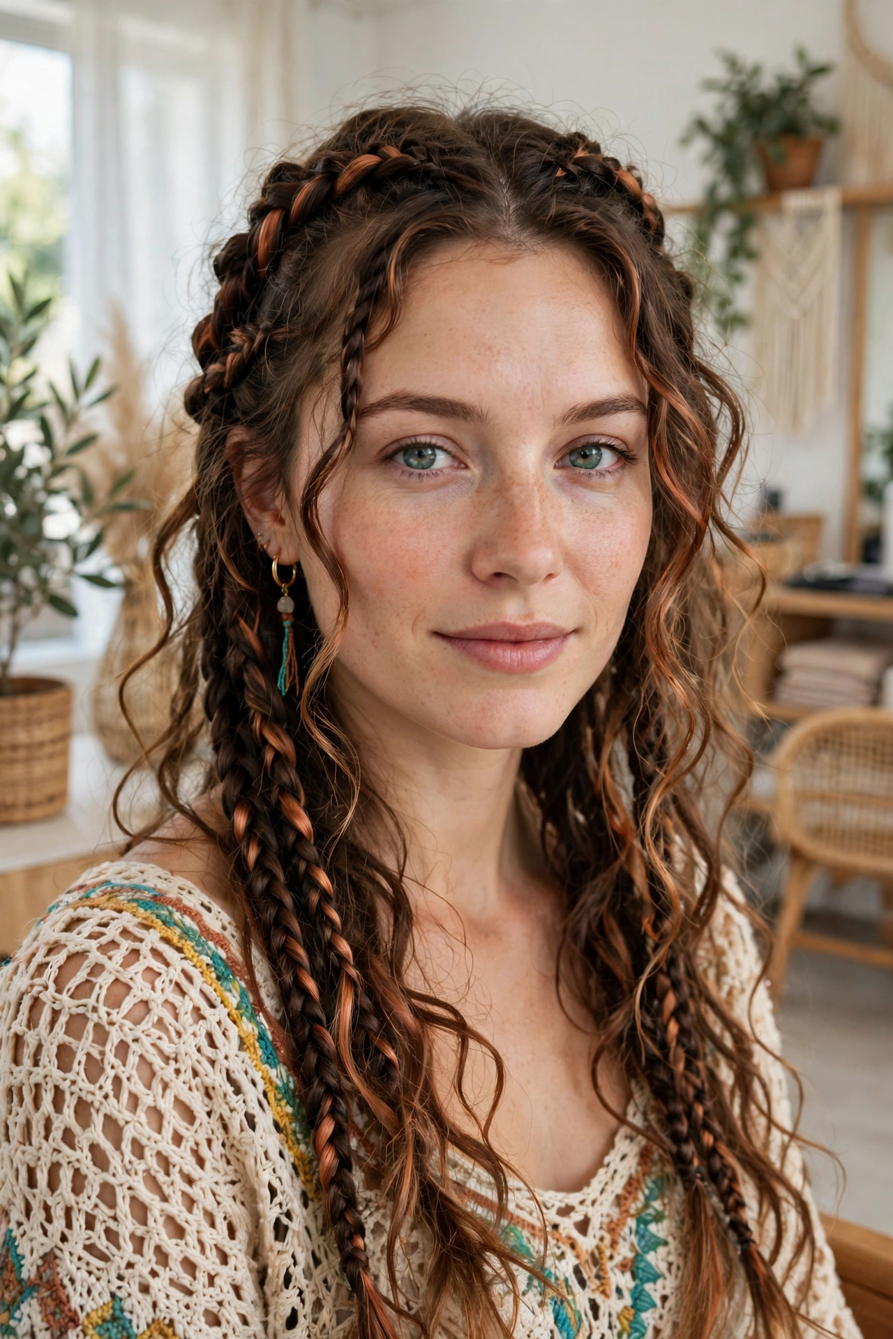 Boho Braids with Color