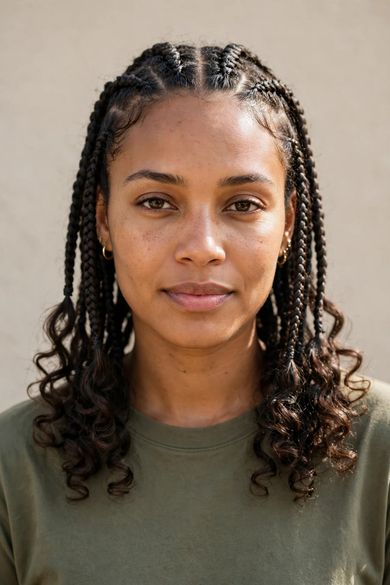 Low maintenance knotless boho braids