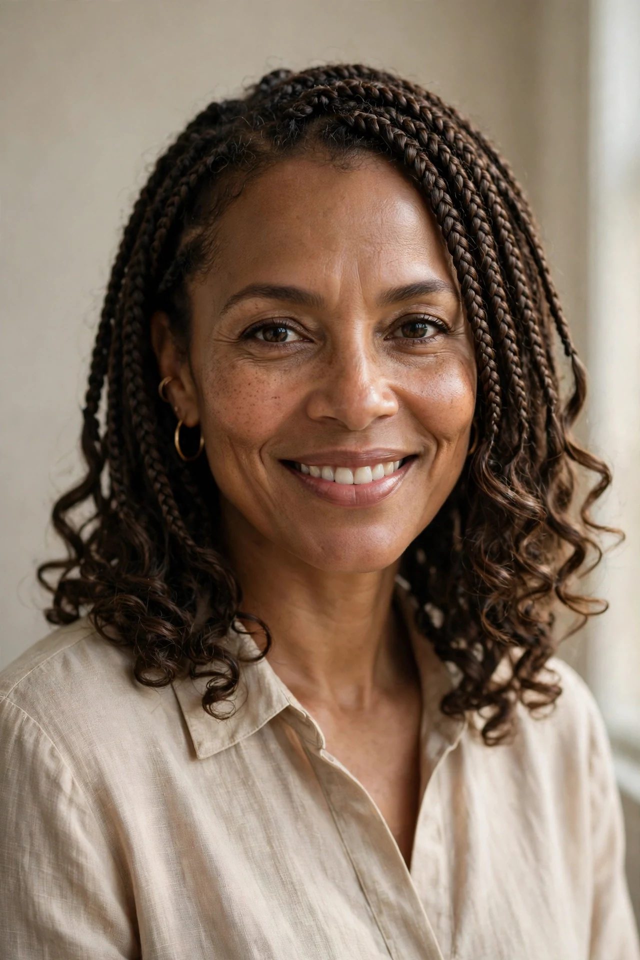 Knotless boho braids for women over 40