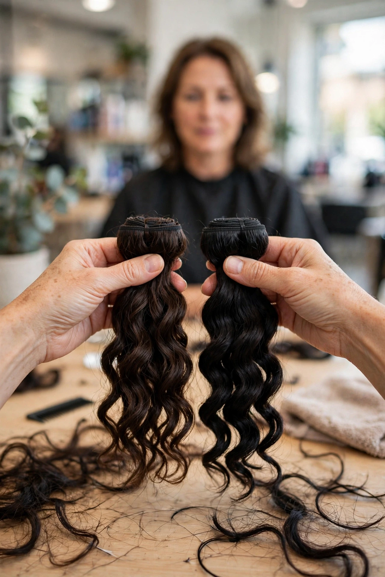 Choosing braiding hair in a matching shade for boho braids