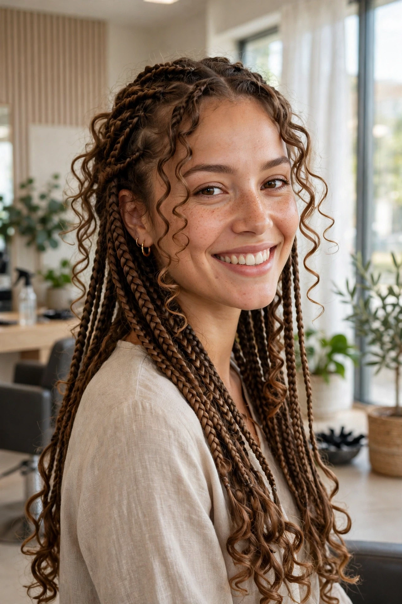 How to do boho braids tutorial with soft curly ends