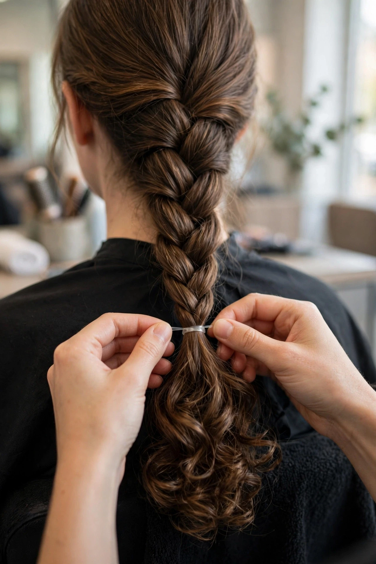 Securing the ends of a finished braid for boho braids
