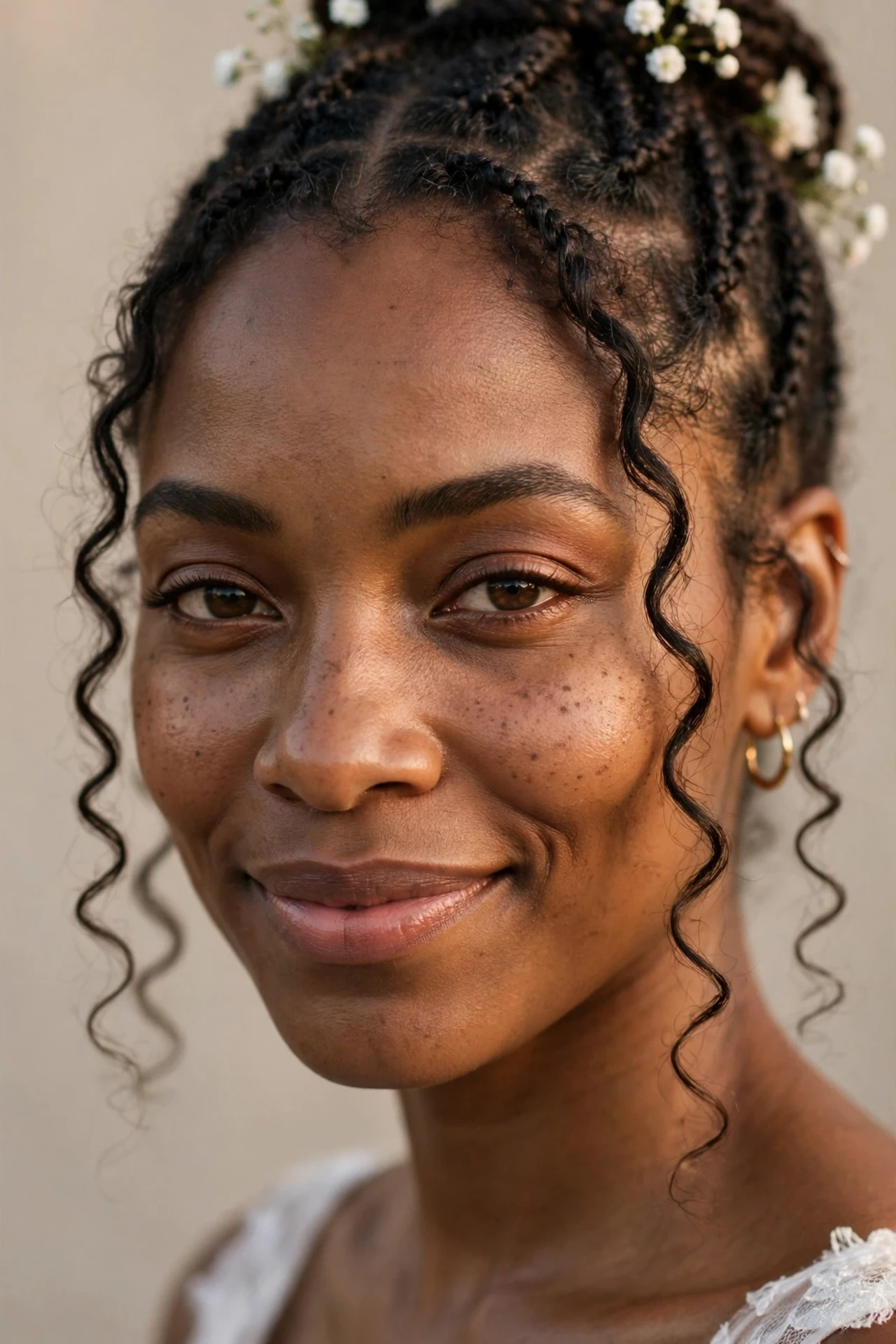 Small Boho Knotless Braids for Weddings